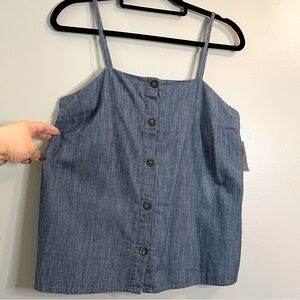 OLD NAVY NWT Tie-Strap Jean Mini Cami  100% cotton SZ/SM